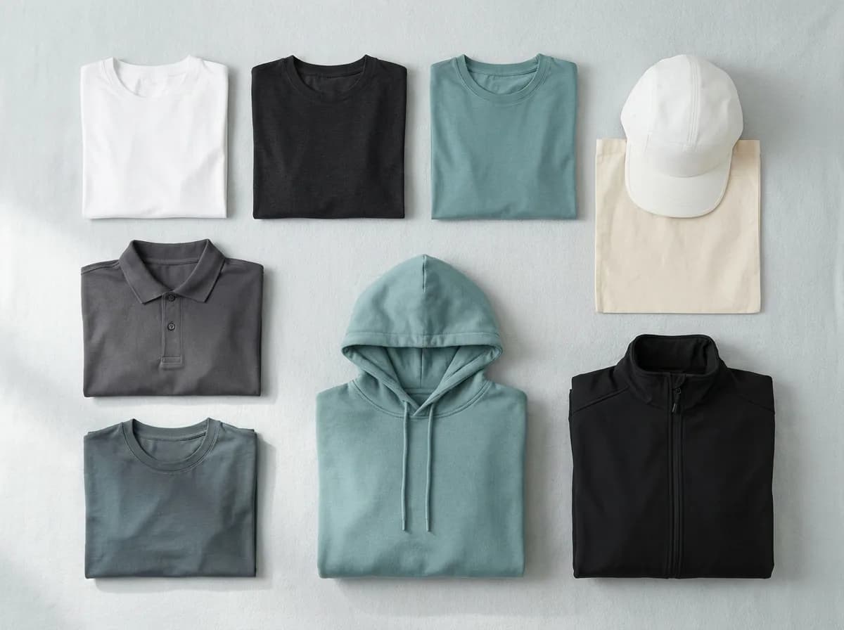 Gamme textile Dropcom : t-shirts, polos, sweats, softshells, casquette et tote bag
