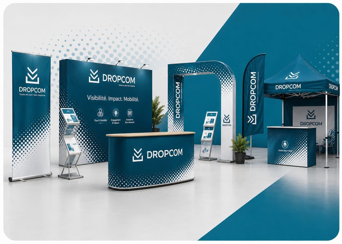 Stands et supports événementiels Dropcom
