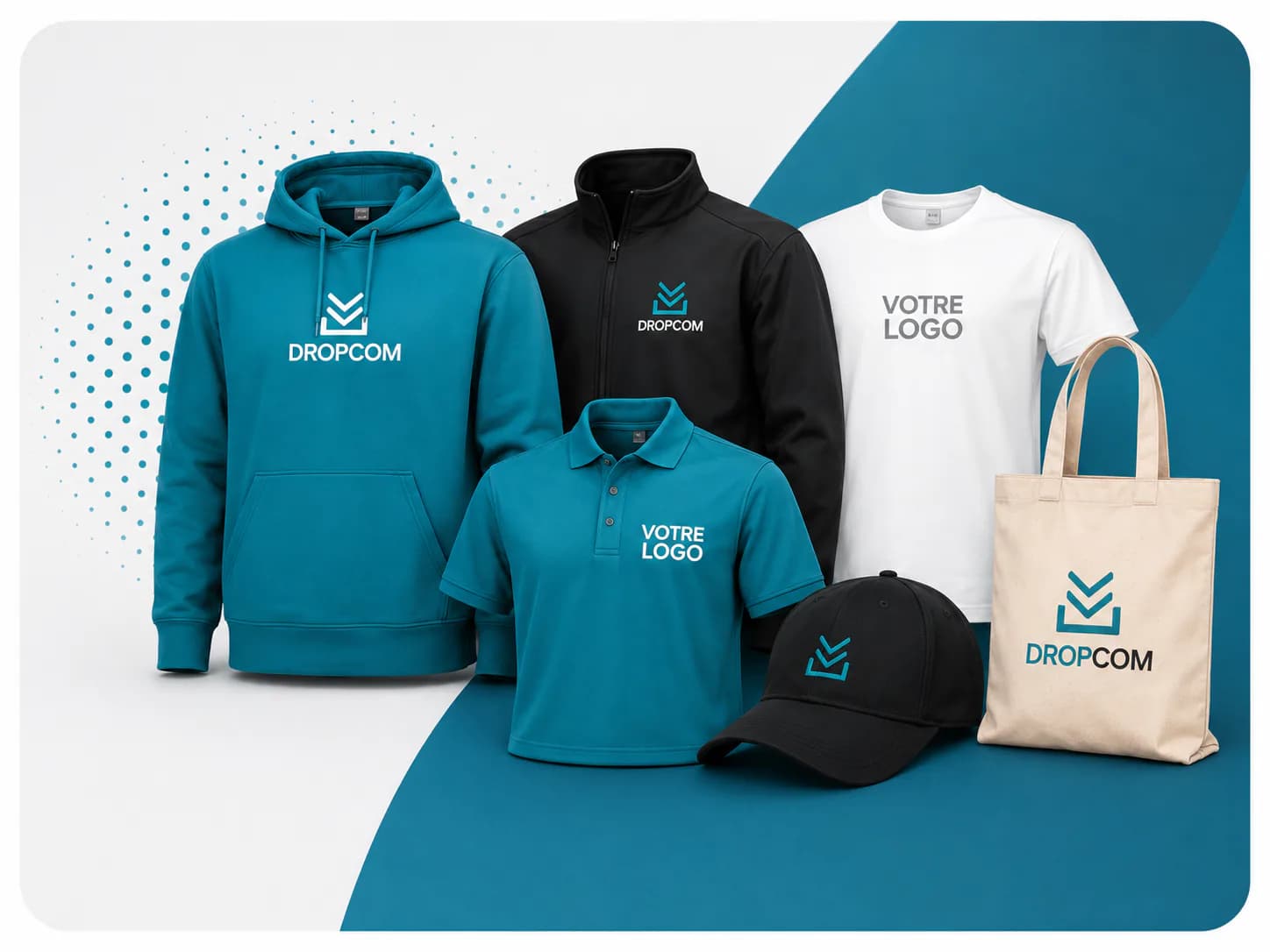 Sweats, polos et tote bag personnalisés Dropcom